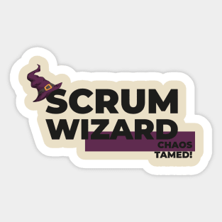 Scrum Master, Scrum Wizard Chaos Tamed Sticker